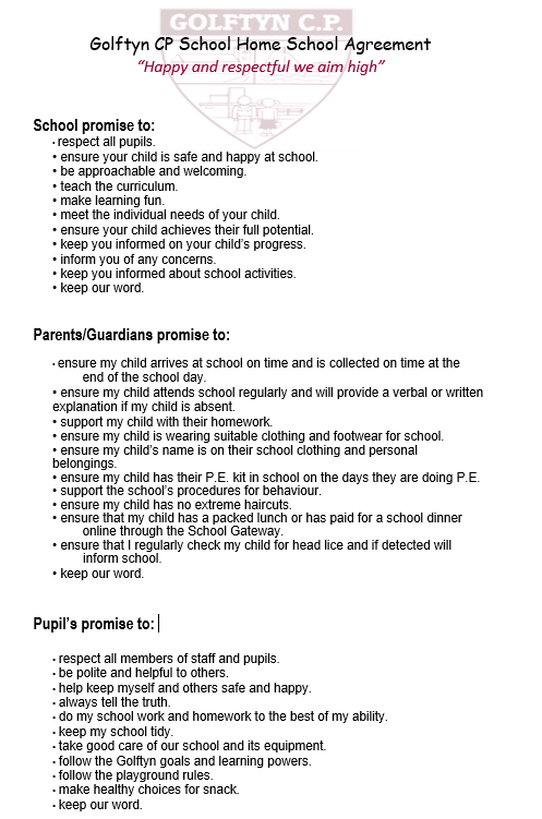 Home School Agreement 2025